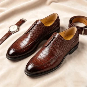 Comfortable Commuter Shoes Men Genuine Leather Derby Sneakers Lightweight Anti-fatigue Business Formal Shoes for Walking