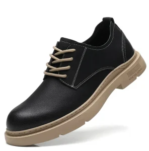 Comfortable Walking Style Shoes Genuine Leather Casual Dress Sneakers Shoes for Men