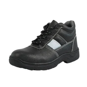Comfortable Work Safety Shoes Embossed Leather with Steel Toe Cap Construction Protective Shoes for Men