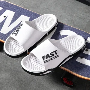 Comfortable and Stylish Men’s Black Slide Sandals with Cushioned Sole for Easy Wear New Men Shoe