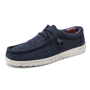 Couple Loafers Casual Summer Shoes Men’s Women’s Canvas Slip Ons Lazy One Legged Design Light Jute Rubber