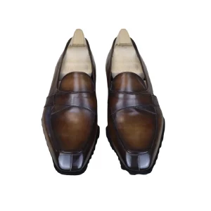 Cow Skin Real Leather Men’s Loafer Shoes Wedding Shoes Waterproof Breathable Plaid Pattern