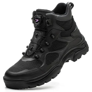 Cowhide Breathable Wear resistant Labor protection Shoes Men Safety Shoes Waterproof Boots for Men Work