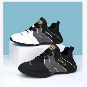 Cross-border Men’s Casual Fashion Sneakers Comfortable Breathable All-match Contrasting Color Design Korean Style Clunky Shoes