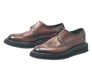 Custom Classics Genuine Leather Derby Shoes for Men Business Office Daily Life Top Grade Cowhide Durable Platform Dress Shoes