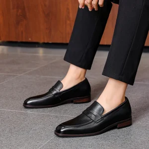 Custom Designer Business Office Men’s Oxfords Handmade Leather Wedding Shoes