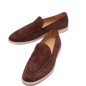 Custom Designer High Quality Genuine Leather Suede Men’s Loafers Slip on Casual Flat Shoes Spring Summer All Walking Style