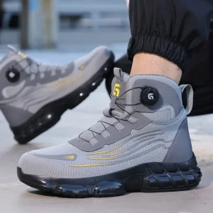 Custom Guyisa Lightweight Shock Absorb Safety Shoes Work Boots with Steel Toe Electric Shock Resistant Sefty Shoes for Men