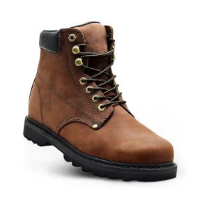 Custom LOGO Unisex Shoes Leather Round Toe Safety Boots Casual Genuine Leather Boots for Men Women