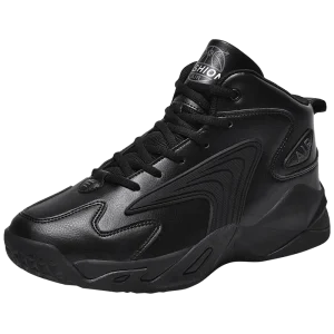 Custom Large Size Men’s Basketball Shoes Breathable Leather Sneakers Height Increasing