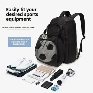 Custom Logo Backpack Gym Sports Backpack Men’s Independent Shoe Compartment Soft Ball Bag for Kit Football Basketball Bag