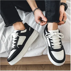 Custom Logo Fashion Korean style Men’s Skateboard Shoes All match Breathable Lightweight Student Running Walking Sneakers