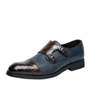 Custom Logo MOQ1 Men’s PU Office Casual Formal Dress Shoes for Men Luxury Fashion Retro Shoes Groom Wedding Party Shoes
