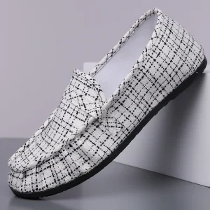 Custom Logo MOQ1 Men’s Sport Casual Loafer Canvas Flat Slip-On Shoes Lightweight Breathable Men Loafers