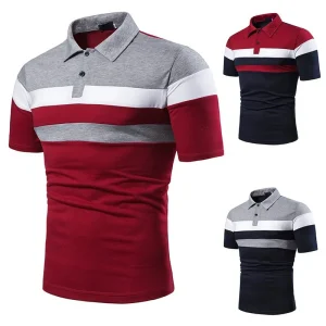 Custom Logo Men Breathable Pique Solid Color Simple Blank T Shirt Sublimated Golf Knit Men’s Sport Plain Polo Shirt Short Sleeve