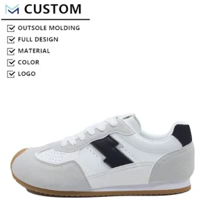 Custom Logo Men’s Casual Skateboarding Shoes Lace-up Slip-On Anti-Slippery Breathable Mesh Lining Lightweight Comfortable