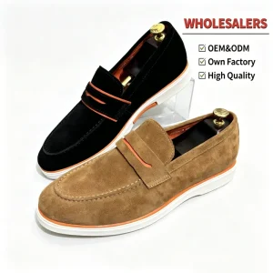 Custom Logo Men’s Fashion Handmade Genuine Cow Leather Loafers Luxury Dress Casual Upper Men’s Shoes
