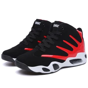 Custom Logo Men’s High Top Thermal Basketball Shoes Fashion Sneakers Breathable Pu Leather Running Walking Style Shoes