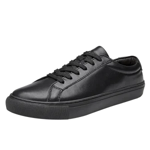 Custom Logo Outdoor Fashion Flat Non-slip Genuine Leather Casual Skate Shoes Men’s Leisure Soft Running Sneakers for Men Sports