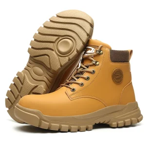 Custom Logo Safety Shoes Men Waterproof Oil Resistant Wear Resistant Anti Slip Welding Protective Shoes High Cut Safety Shoes