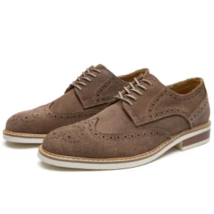 Custom Logo Winter Suede Genuine Leather Men’s Dress Shoes & Oxfords Rubber Color Male Casual Office Loafer