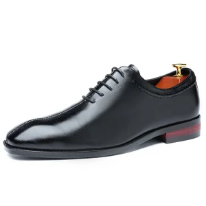 Custom Men Large Size Casual Slip-On Dress Shoes Breathable Lightweight Anti-Slip Spring Leather Flat