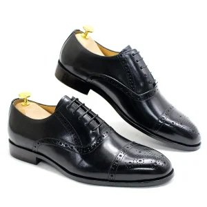 Custom Men’s Classic Italian Style Genuine Leather Dress Shoes Lace Up Oxford Formal Handmade Wedding Shoes