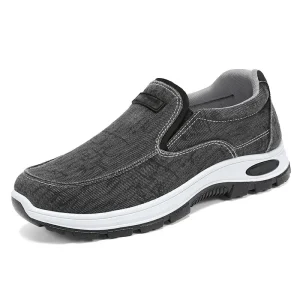 Custom Men’s Fashion Sneakers Height Increasing Soft Breathable Canvas Casual Slip-On Walking Shoes Autumn New