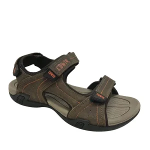 Custom Men’s Leather Sandal Open Toe Kito Beach Sole Slides with Thick Sole Designed for Men