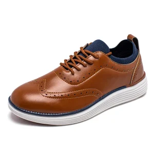 Custom Men’s Leather Shoes Professional Manufacturer Anti Slippery Fashion Casual Spring Style