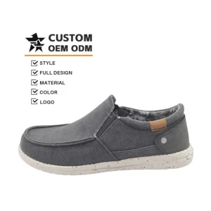 Custom Men’s Toe Loafers British Retro Casual Shoes All Seasons Slip-On Soft Thick EVA Rubber Outsole Mesh