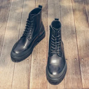 Custom Original High Cut Leather Winter Mens Formal Boots Shoes