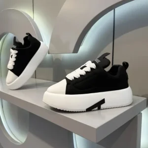 Custom Private Label Men’s Chunky Walking Shoes with Height Increasing Platform Lightweight Rubber Outsole Hook Loop Closure