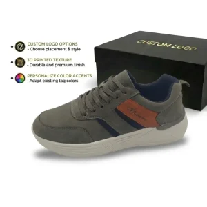 Custom Private Label Men’s Retro Suede Waterproof Lace-Up Mesh Lightweight Cushioning Casual Walking Shoes