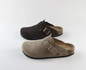 Custom Sandals Closed Toe Couple’s Cork Slippers Unisex Outdoor Suede Slippers Soft Sole
