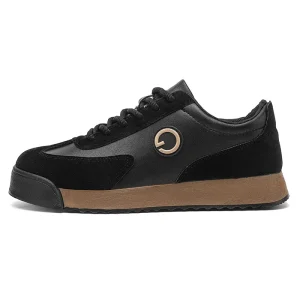 Custom Skateboard Shoes Men 39-46 Big Size PU/Leather Upper Lace Up Anti Slip Fashion Black Casual Spring Summer
