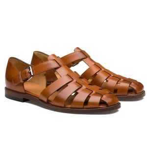 Custom Summer Sandals Men Leather Gladiator Sandals Breathable Flat Shoes for Summer