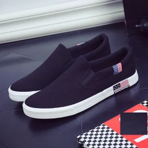 Custom Unisex Spring Summer Autumn Men Over Size Blank Printed Plain Cotton Cloth Fabric Casual Boat Canvas Shoes