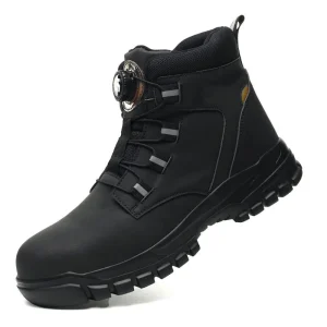 Customised Men’s Work Shoes Waterproof Wear Resistant Steel Toe Puncture Resistant Anti smash Safety Shoes