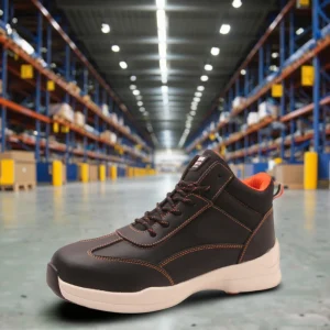 Customizable Anti Static Cowhide Steel Toe Breathable Mesh Lining Outdoor Safety Shoes For Factory Work Anti Smashing