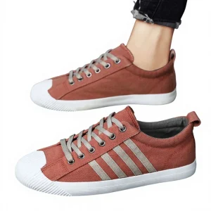 Customizable Men’s Ultra light Breathable Casual Flat Shoes Trendy Canvas Shoes for Spring and Autumn