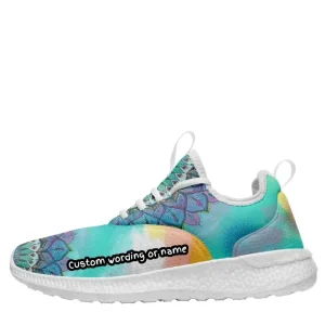 Customized Men’s Casual Shoes Lightweight Breathable Mesh Cushion Sneakers Mandala Pattern Comfortable Daily Wear Anti Slip