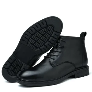 Customized Men’s High-top Winter Warm Soft Comfortable Cowhide Executive Office Shoes 6KV Insulated Anti Slip Safety Work Shoes