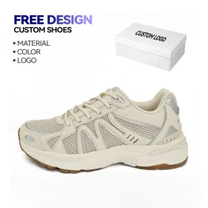 Customized Men’s Women’s Retro Mesh Sports Shoes Casual Flat Running Shoes Soft Walking Thick soled Autumn Shoes Model