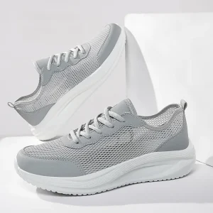 D1N Men’s Summer Mesh Breathable Lightweight Casual Sports Running Shoes Thick Soled Comfortable Running Shoes