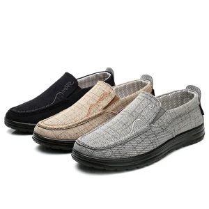 Daily Walking Shoes for Men Comfort Mens Loafers on Shoes Casual Comfort Soft Fabric Upper Lightweight Daily Flats Driving Walk