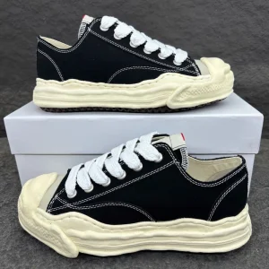 Deconstructed Canvas Shoes Thick PVC Sole Distressed Look Lightweight Breathable Casual Sneakers Men’s Casual Sneakers