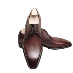 Derby Shoes Handmade Leather Wedding Shoes Imitation Bark Texture