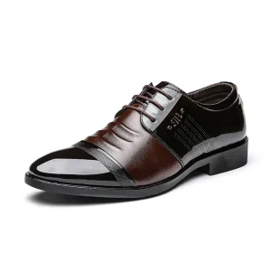 Designer Men’s Official 38 44 Cowhide EVA Rubber Black Stylish Smart Office Lightweight Pointed Toe Loafers Leather Shoes