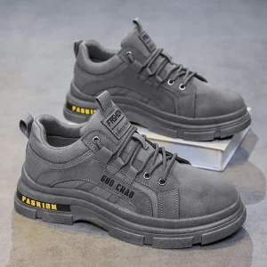 Designer Shoes Men’s Platform Sole Work Shoes Slip Resistant Wear-resistant Safety Fashion Boots Men’s Breathable Running Shoes